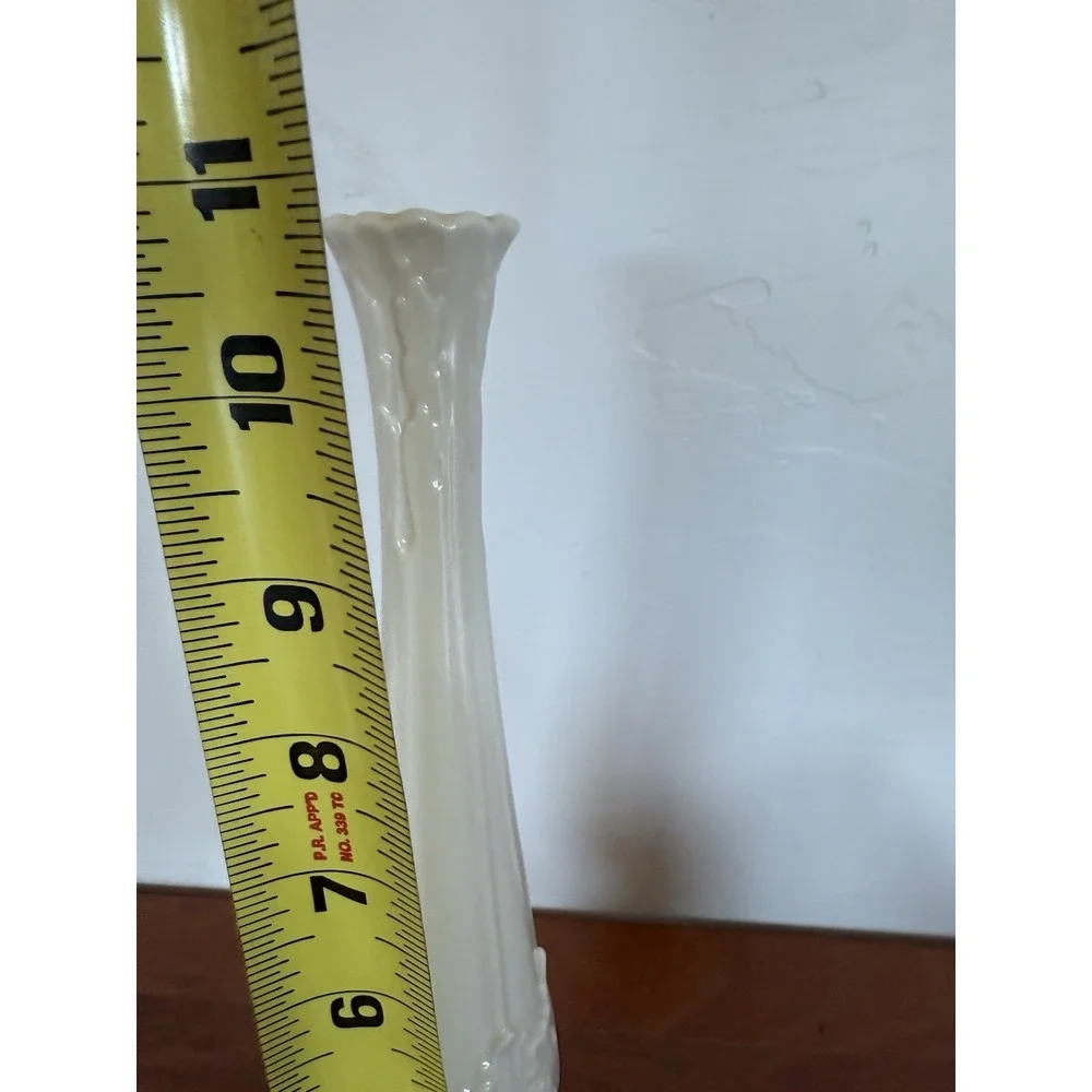 Vintage Lenox Florentine Porcelain Bud Vase Cream Beige 11